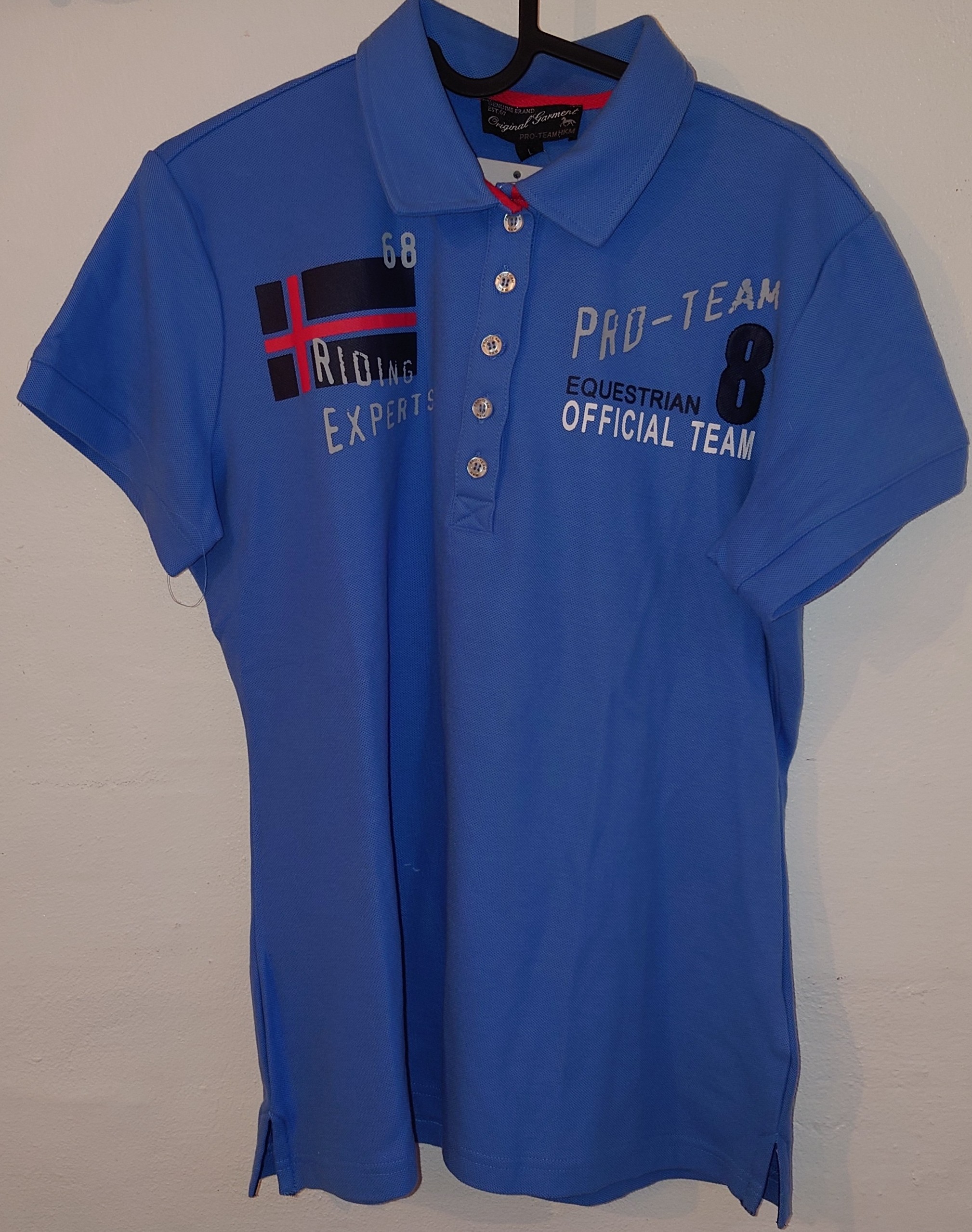 HKM pro Team blå polo