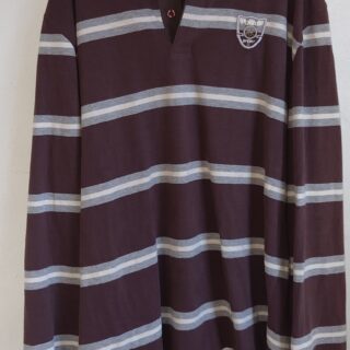 Pikeur brun stribet bluse