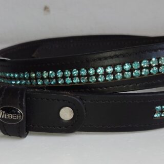 By Weber bælte lyseblå sten